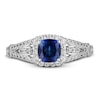 Thumbnail Image 1 of Blue & White Lab-Created Sapphire Promise Ring Sterling Silver