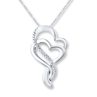 Heart Necklace Diamond Accents Sterling Silver | Kay Outlet