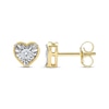 Thumbnail Image 2 of Round-Cut Diamond Solitaire Heart Frame Stud Earrings 1/8 ct tw 10K Yellow Gold (I/I3)