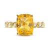 Thumbnail Image 2 of Citrine & White Lab-Created Sapphire Ring 10K Yellow Gold