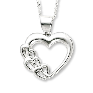 Heart Necklace Sterling Silver 18" Length | Kay Outlet