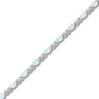 Diamond and opal bracelet Clearance