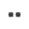 Thumbnail Image 1 of Round-Cut Black Diamond Solitaire Stud Earrings 1/6 ct tw Sterling Silver (I3)
