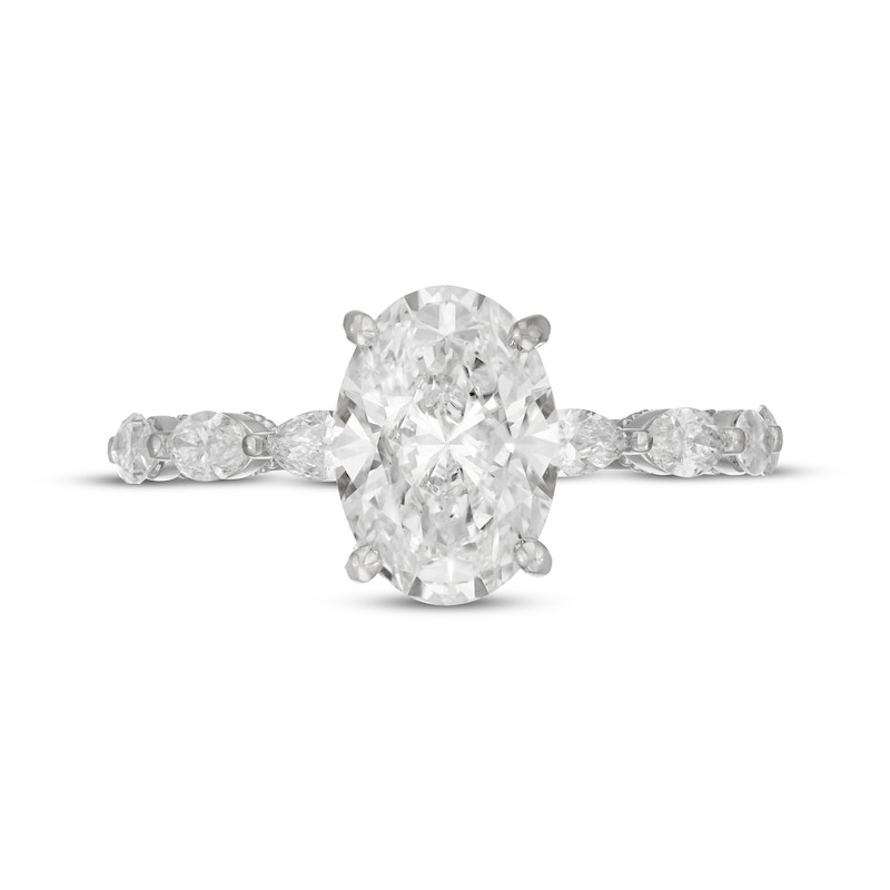 Neil Lane Artistry Oval-Cut Lab-Created Diamond Engagement Ring 2-5/8 ct tw 14K White Gold