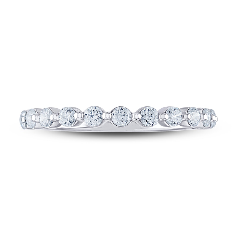 Previously Owned THE LEO Diamond Anniversary Ring 1/2 ct tw Round-cut 14K White Gold