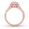Thumbnail Image 1 of Neil Lane Morganite Engagement Ring 3/4 ct tw Pear & Round-cut 14K Rose Gold