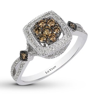 Le Vian Chocolate Diamonds 3 4 Ct Tw Ring 14k Strawberry Gold Womens Rings Rings Kay