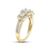Thumbnail Image 1 of THE LEO Diamond Three-Stone Engagement Ring 1-1/3 ct tw Princess & Round-cut 14K Yellow Gold