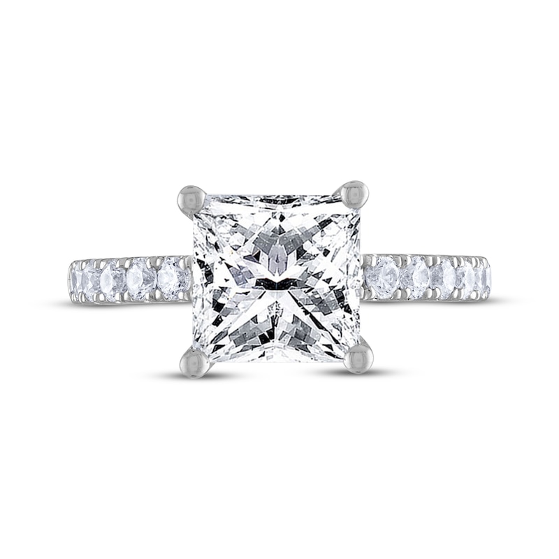 THE LEO Diamond Princess-Cut Engagement Ring 3-1/2 ct tw 14K White Gold