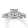 Thumbnail Image 1 of Diamond Ring 3/8 ct tw Princess-cut 10K White Gold