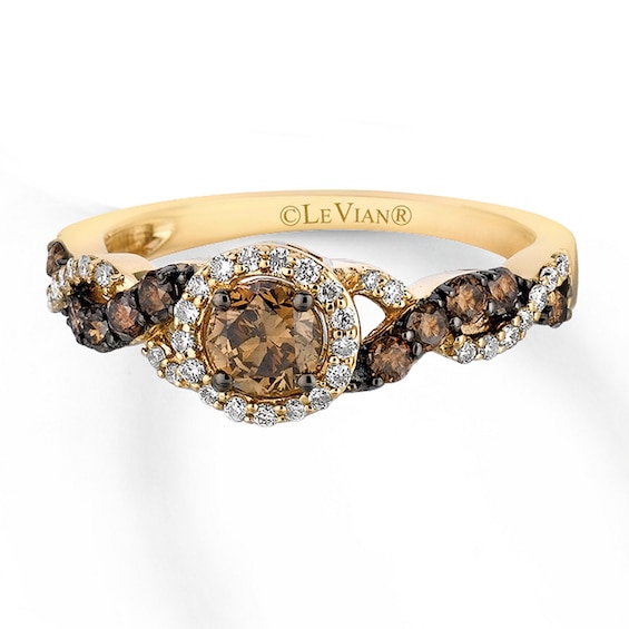 Le Vian Chocolate Diamonds 3/4 ct tw Ring 14K Honey Gold