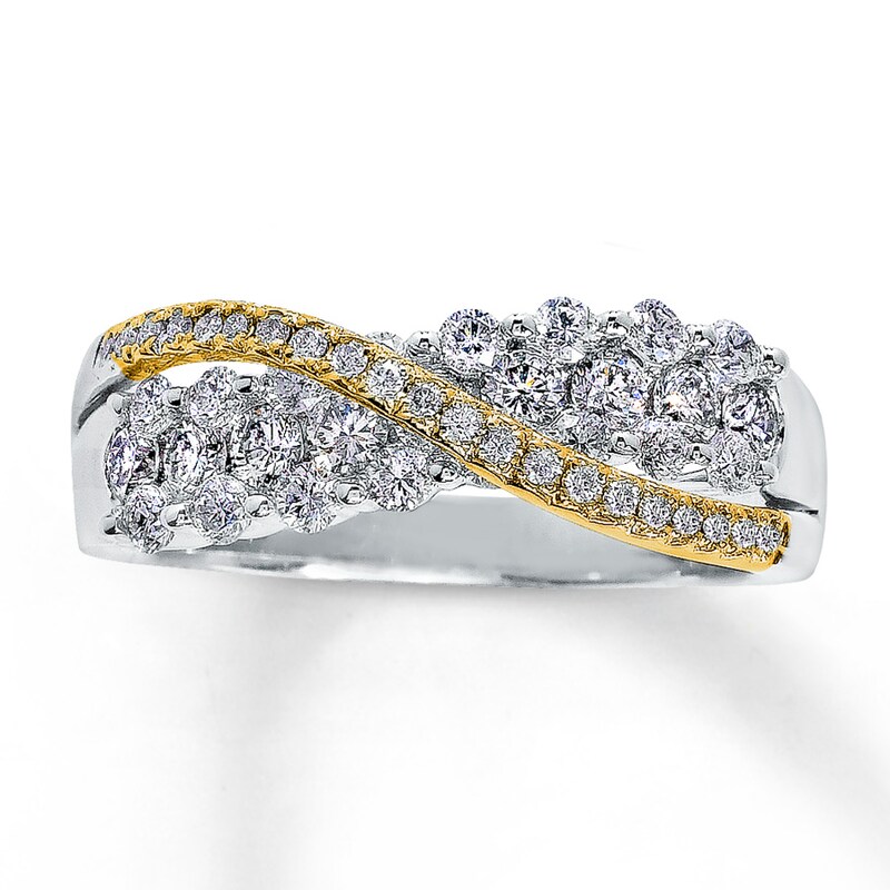 Main Image 1 of Diamond Promise Ring 1 ct tw Round-cut 14K Two-Tone Gold