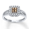 Thumbnail Image 0 of Brown Diamond Ring 1/4 ct tw Round-cut Sterling Silver