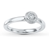 Stackable Ring 1/20 ct tw Diamonds Sterling Silver