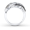 Thumbnail Image 2 of Brown Diamond Ring 1/3 ct tw Round-cut Sterling Silver