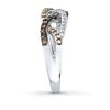 Thumbnail Image 3 of Brown Diamond Ring 1/3 ct tw Round-cut Sterling Silver