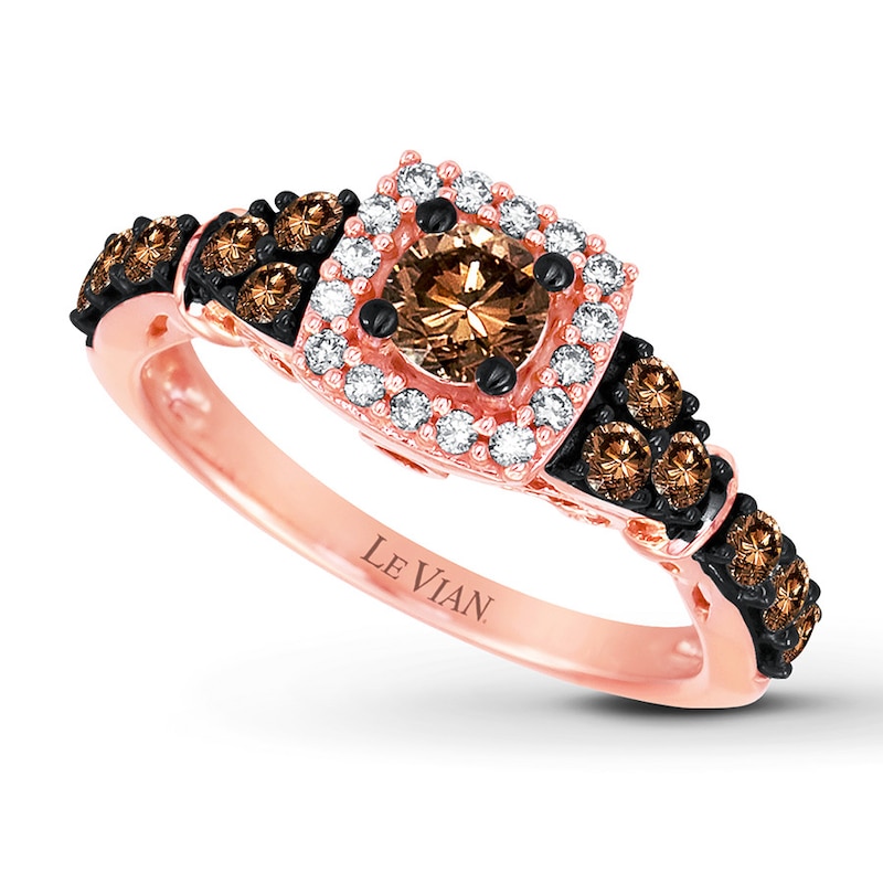Le Vian Chocolate Diamonds 7/8 ct tw Ring 14K Strawberry Gold