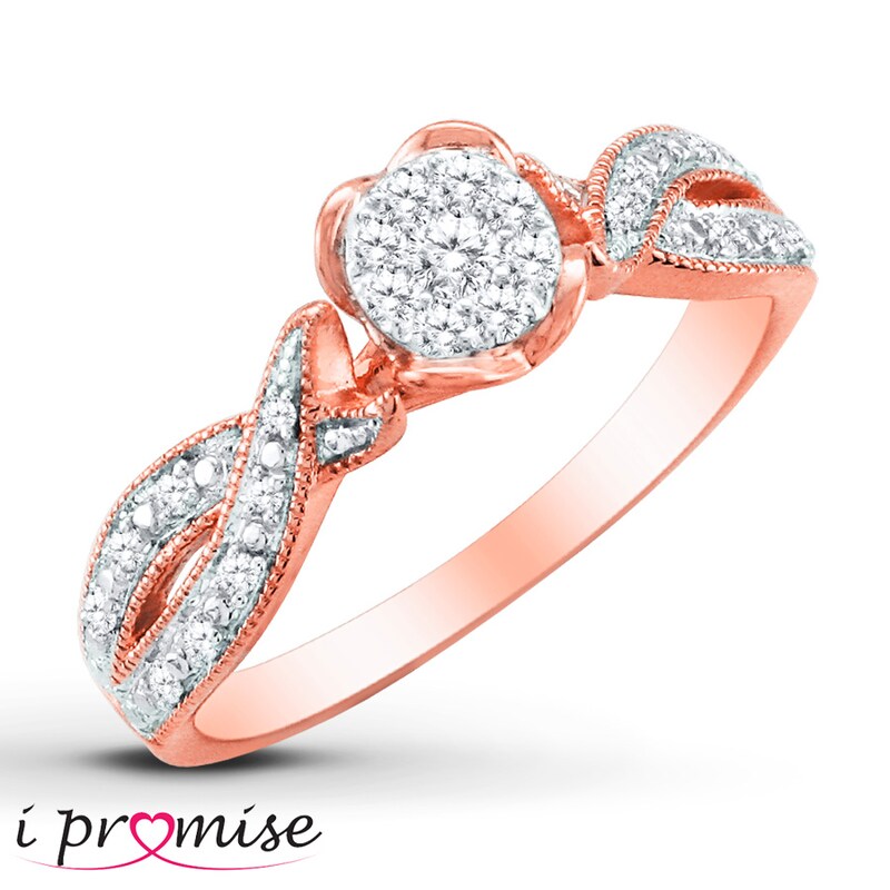 Main Image 2 of Diamond Ring 1/5 carat tw 10K Rose Gold