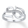 Thumbnail Image 0 of Heart/Infinity Ring Diamond Accents 10K White Gold