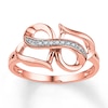 Thumbnail Image 0 of Heart/Infinity Ring Diamond Accents 10K Rose Gold