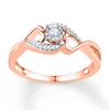 Thumbnail Image 0 of Diamond Promise Ring 1/8 ct tw Round-cut 10K Rose Gold