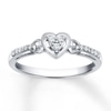 Diamond Promise Ring 1/10 ct tw Round-cut 10K White Gold