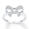 Diamond Bow Ring 1/8 ct tw Diamonds Sterling Silver