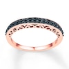Thumbnail Image 0 of Black Diamond Anniversary Ring 1/4 ct tw Round-cut 10K Rose Gold