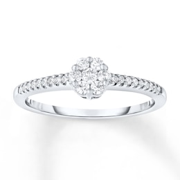 Diamond Promise Ring 1/4 ct tw Round-cut 14K White Gold