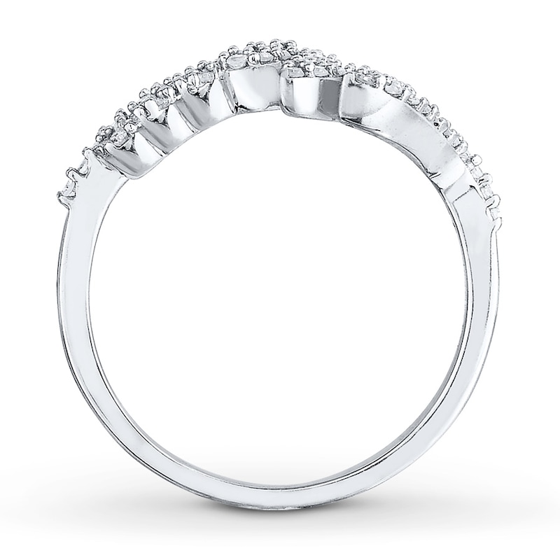 Diamond Mom Ring 1/4 ct tw Round-cut 10K White Gold