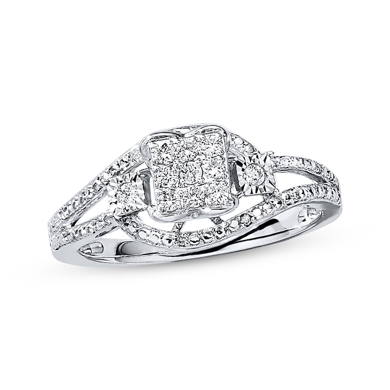 Main Image 1 of Diamond Ring 1/5 carat tw 10K White Gold