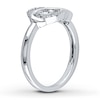 Infinity Heart Promise Ring 1/10 ct tw Diamonds Sterling Silver