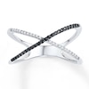 Thumbnail Image 1 of Black & White Diamonds 1/6 ct tw Round-cut 10K White Gold Ring