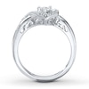 Thumbnail Image 2 of Diamond Heart Promise Ring 1/10 ct tw Sterling Silver