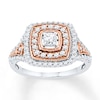 Thumbnail Image 1 of Diamond Ring 3/4 ct tw Round-cut 10K Two-Tone Gold