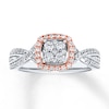 Thumbnail Image 1 of Diamond Ring 1/2 ct tw Round-cut 10K Two-Tone Gold