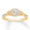 Thumbnail Image 0 of Diamond Promise Ring 1/5 ct tw Round-cut 10K Two-Tone Gold
