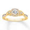 Diamond Promise Ring 1/5 ct tw Round-cut 10K Two-Tone Gold
