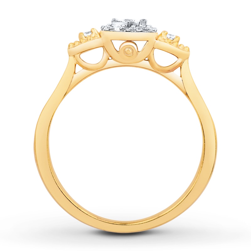 Diamond Ring 1/5 ct tw Round-cut 10K Two-Tone Gold