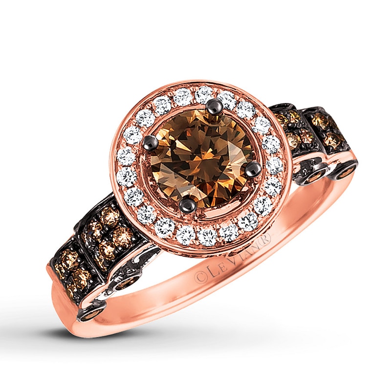 Main Image 1 of Le Vian Chocolate Diamonds 1-3/4 ct tw Ring 14K Strawberry Gold