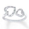 Heart Ring 1/10 ct tw Diamonds Sterling Silver
