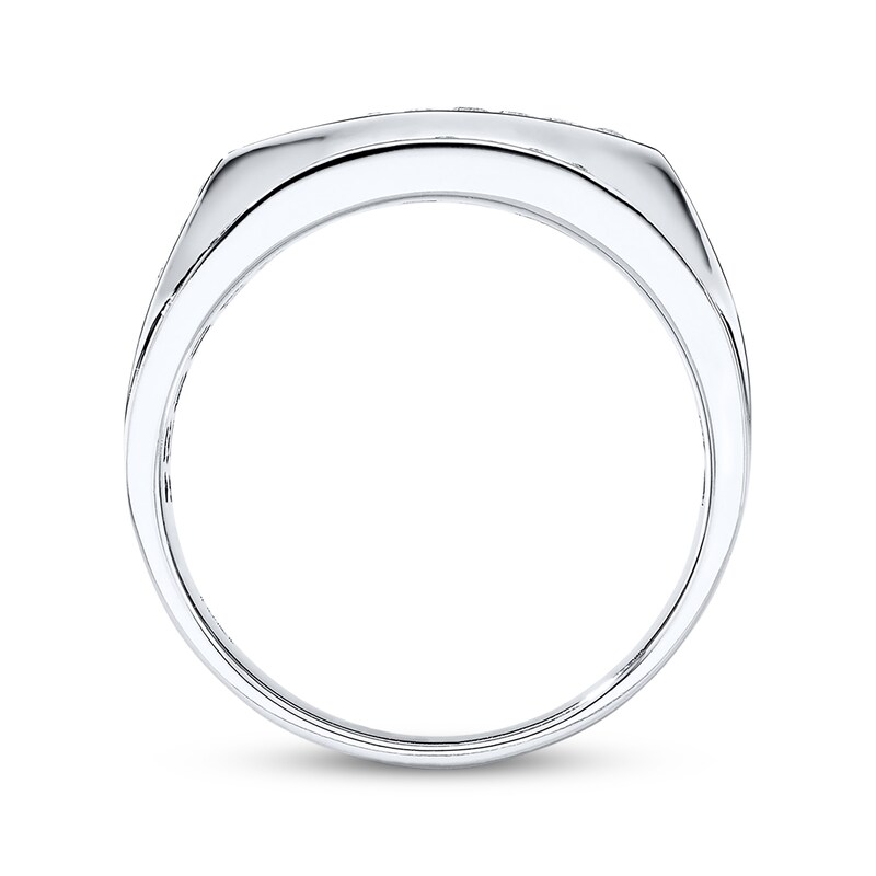 Men's Band 1 ct tw Diamonds 10K White Gold
