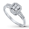 Thumbnail Image 0 of Diamond Ring 1/4 ct tw Princess-cut 10K White Gold