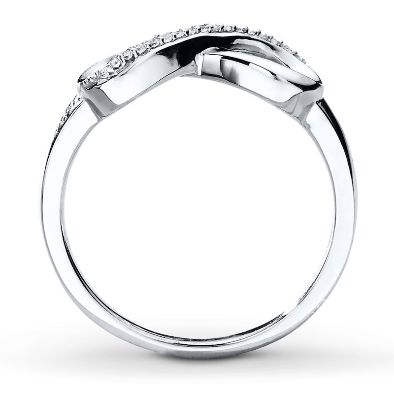 Diamond Infinity Ring 1/20 ct tw Round-cut Sterling Silver