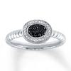 Diamond Ring 1/20 ct tw Black/White Sterling Silver