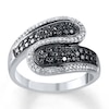 Diamond Ring 1/2 ct tw Black/White Sterling Silver