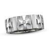 Thumbnail Image 0 of Men's 9mm Cross Ring Diamond Accent Stainless Steel
