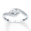 Thumbnail Image 1 of Diamond Ring 1/4 ct tw Round-cut 10K White Gold