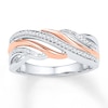 Thumbnail Image 0 of Diamond Ring 1/8 ct tw Round-cut Sterling Silver & 10K Rose Gold