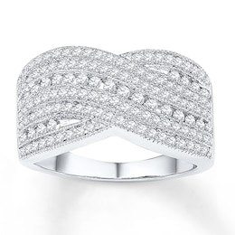 Diamond Ring 1 ct tw Round-cut 10K White Gold